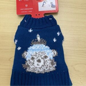 Wondershop Blue Pet Sweater with Bear Design size XS